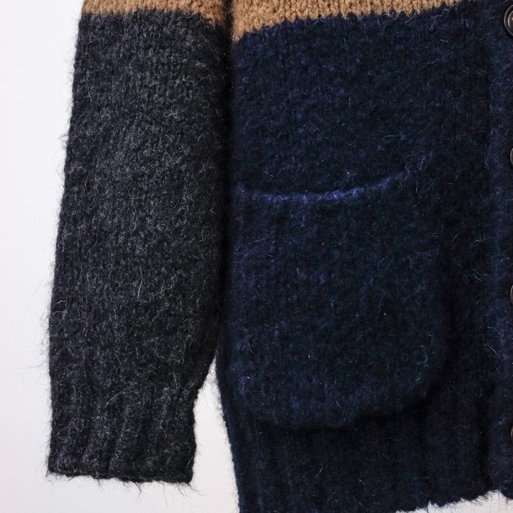 SOLD Brunello Cucinelli Colorblock Shawl Collar Cardigan - Picture 7 of 13